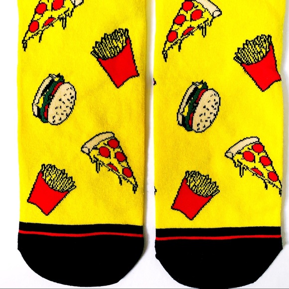 Odd Sox Fast Food Junk Food Crew Socks Pizza Burgers French Fries Mens Womens - Picture 4 of 6